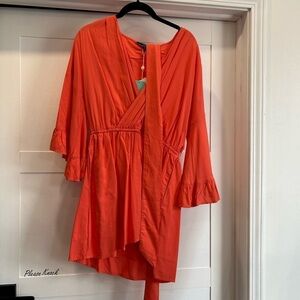 Shore Vibrant Orange Dress size M NWT